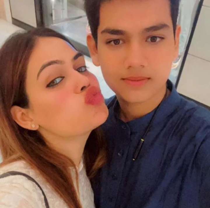 Nazia with son