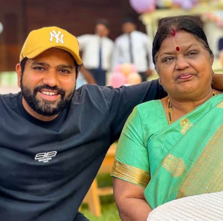 Rohit with Mom