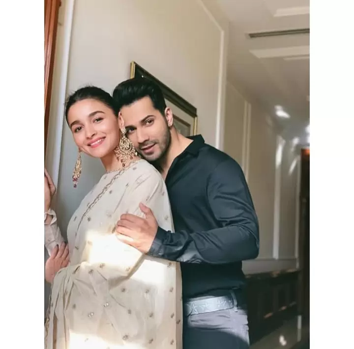 The actress with boyfriend, Varun Dhawan