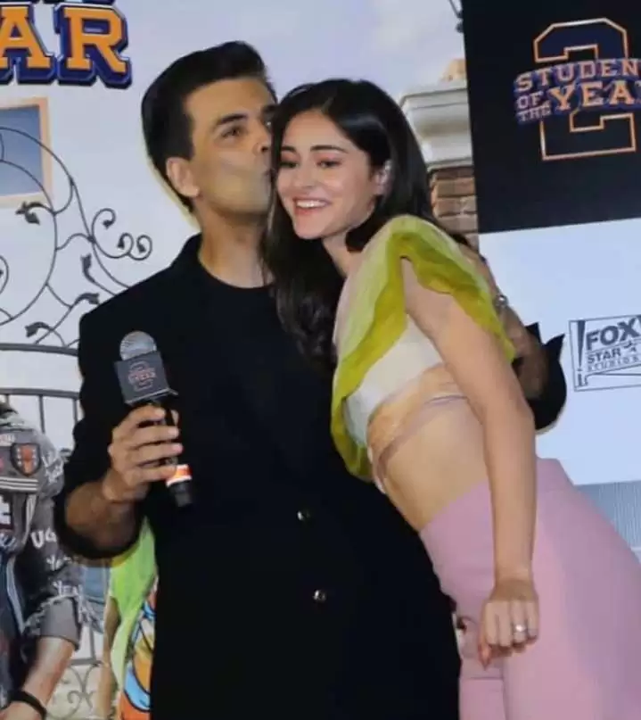 Ananya Pandey with director, Karan Johar