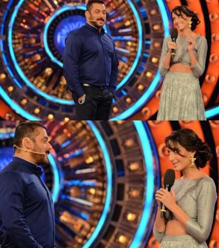 The dancer while talking to the host of BIGG BOSS