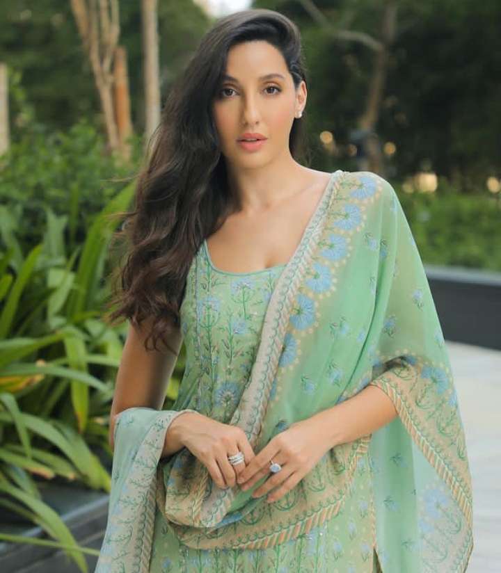 Nora Fatehi is in the Indian attire