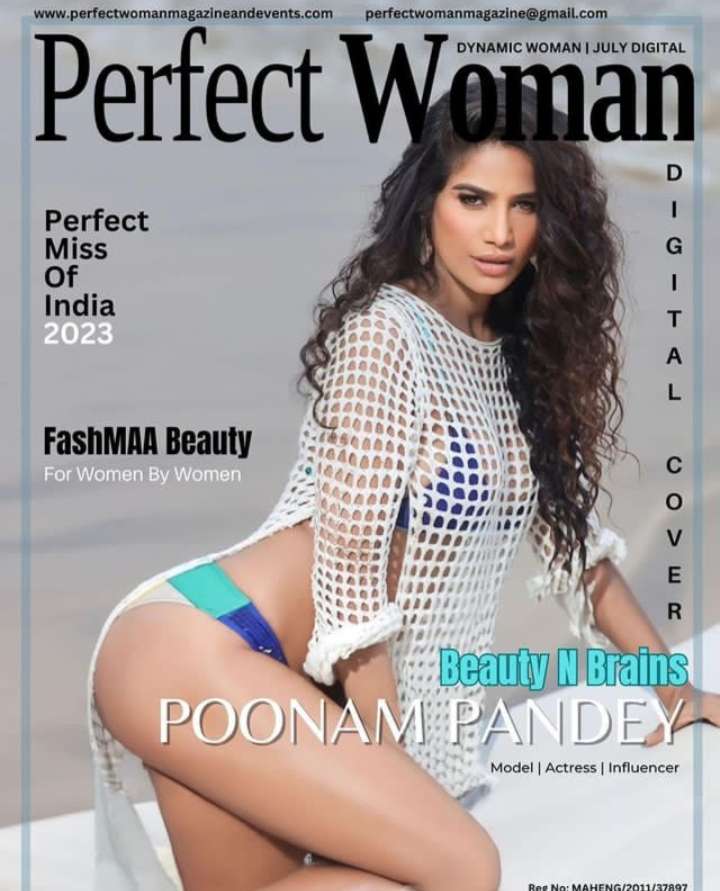 Poonam Pandey at the cover photo of reputed brand