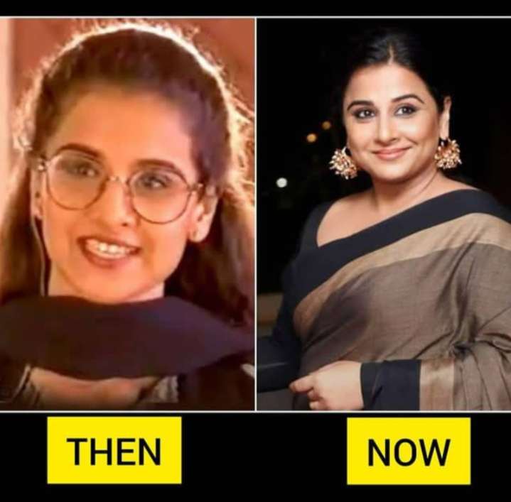 The actress then and now