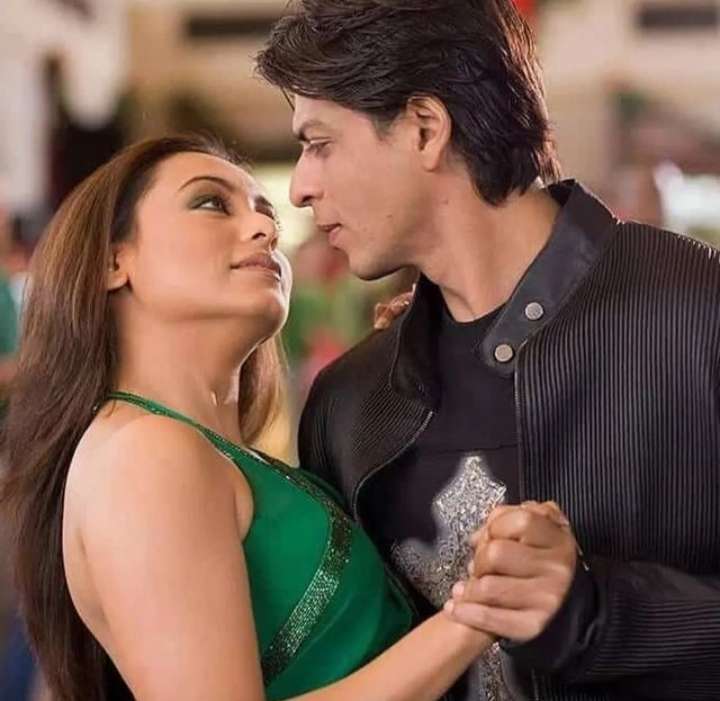 The actress with Shah Rukh Khan