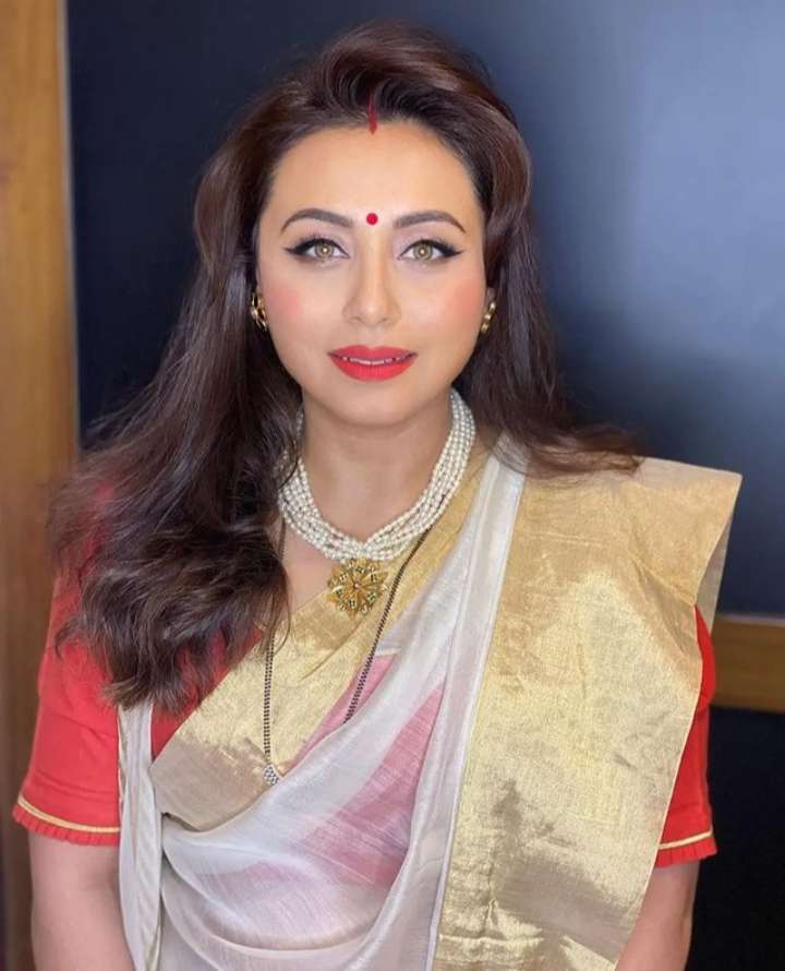 The actress in Bengali attire
